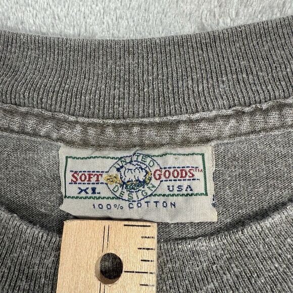 Vintage Rob McClellan Shirt Men’s XL Grey Crew Long Sleeve Native American Art - Picture 5 of 8